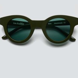 Sun Buddies Acetate Edie Sunglasses - solid green NEVER EORN